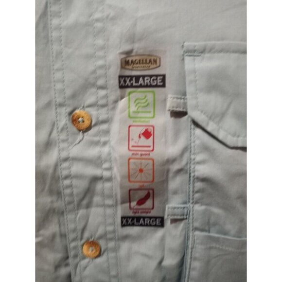 New Magellan Gear Mag Release Shirt Mens 2XL Vented Fishing Short Sleeve UPF 20 - Picture 2 of 11